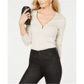 I.N.C. Zipper Embellished Sweater, Heather Sandune, Size XL by Vanessa Jane