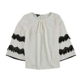 Alfani Women's Embellished Pleated-Neck Top by Vanessa Jane