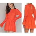 Free People Clementine Victorian Embroidered Long Sleeve Mini Dress, Size 8 by Vanessa Jane