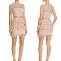 Aqua Fashion Lace Cap Sleeve Dress, Size Medium by Vanessa Jane