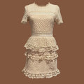 Aqua Fashion Lace Cap Sleeve Dress, Size Medium by Vanessa Jane
