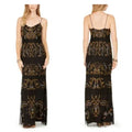 Adrianna Papell Womens Black Beaded Spaghetti Strap , Size 2 by Vanessa Jane