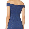 Adrianna Papell Womens Metallic Jacquard Gown by Vanessa Jane