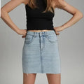 Cotton on Classic Stretch Denim Mini Skirt Brooklyn Blue by Vanessa Jane