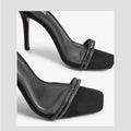 Express Embellished Tubular Ankle Tie Heeled Sandals, Size 9 by Vanessa Jane