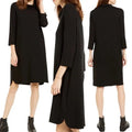 Eileen Fisher Womens Sleeve Cowl Neck Above the Knee Dress,Size XS by Vanessa Jane