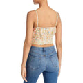Aqua Cotton Printed Cropped Top by Vanessa Jane