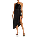 Aqua One Shoulder Asymmetric MIDI Dress, Large by Vanessa Jane