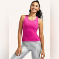 Peloton Pink Cadent Cropped Racer Tank Top, XL by Vanessa Jane
