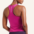 Peloton Pink Cadent Cropped Racer Tank Top, XL by Vanessa Jane