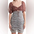 Free People Tessa Floral Print Ruched Dress, Size Medium by Vanessa Jane