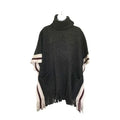 Steve Madden Metallic-Stripe Fringe Poncho, OS by Vanessa Jane