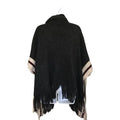Steve Madden Metallic-Stripe Fringe Poncho, OS by Vanessa Jane