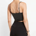 Express Body Contour Womens Faux Leather Cropped Top, Medium by Vanessa Jane