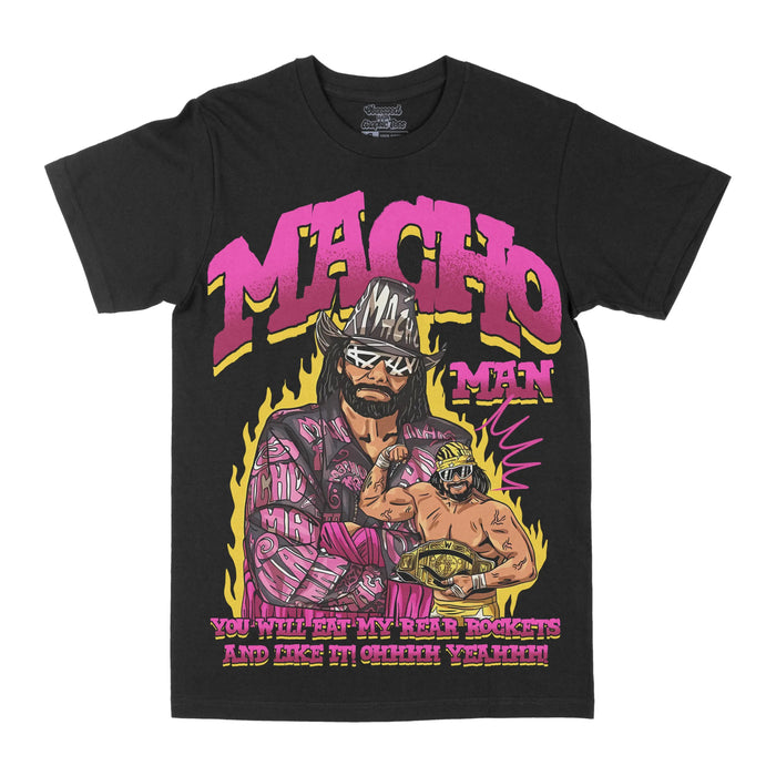 Macho Man "Rear Rockets" Graphic Tee by Obsessed with graphic tees