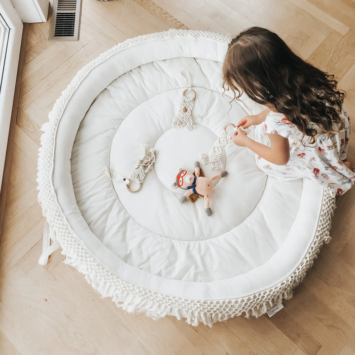 Macrame Round Play Mat by Finn + Emma