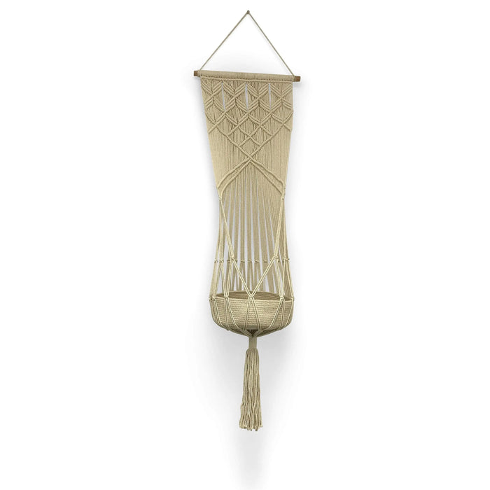 macrame toy hanging basket by Finn + Emma