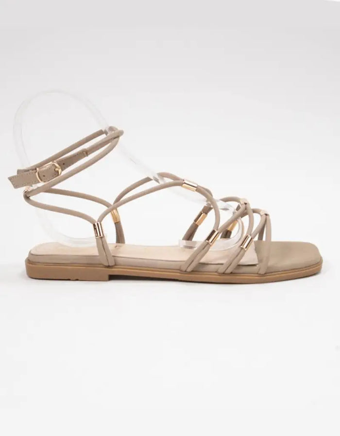 Macy Gladiator Sandal - Taupe by Boutique 23