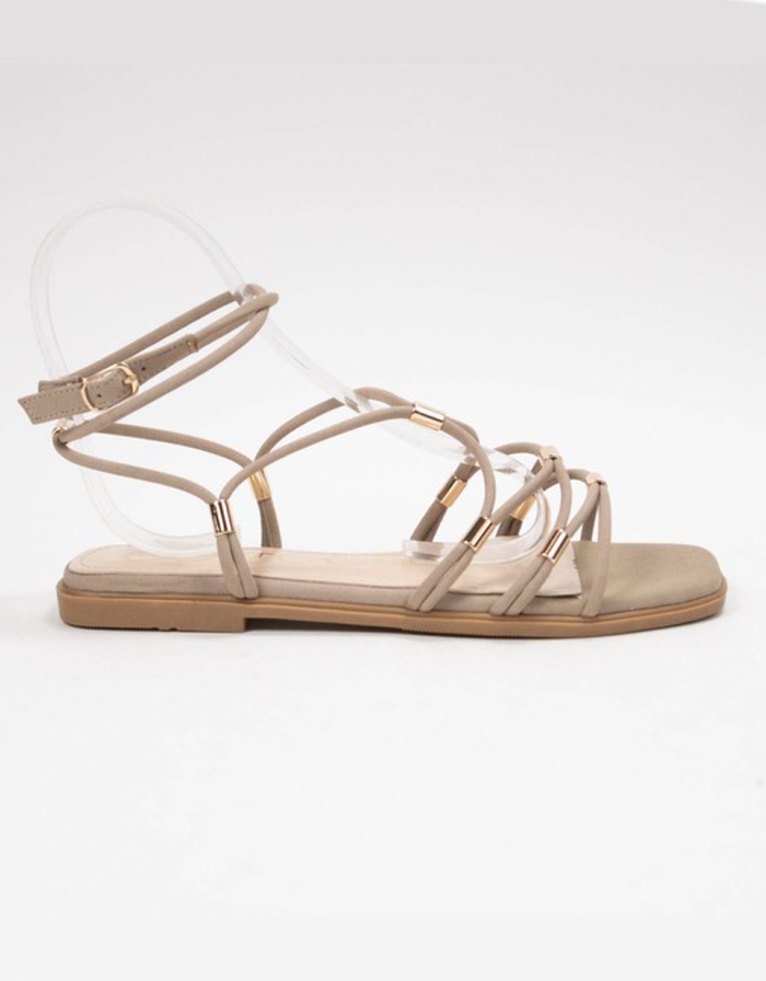Macy Gladiator Sandal - Taupe by Boutique 23