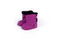 Magenta Faux-Fur Barefoot Boot Topper | Ozznek Removable Sole Shoes by ozznekshoes