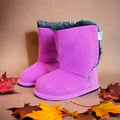 Magenta Faux-Fur Barefoot Boot Topper | Ozznek Removable Sole Shoes by ozznekshoes