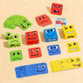 Magic Face-Changing Wooden Cube Building Blocks Set by DailySale