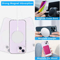 Magnetic Clear Phone Case Shockproof Transparent Phone Cover by DailySale