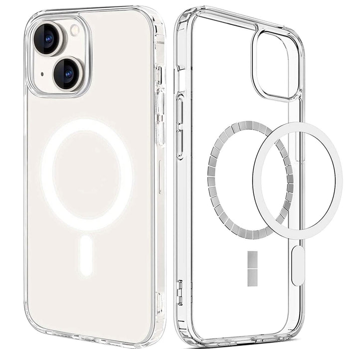 Magnetic Clear Phone Case Shockproof Transparent Phone Cover by DailySale