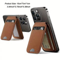 Magnetic PU Leather RFID Blocking Flip Kickstand Credit Slots Wallet Credit Cell Case Card Cover Slot Card Holder for Back of IPhone by DailySale