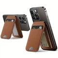 Magnetic PU Leather RFID Blocking Flip Kickstand Credit Slots Wallet Credit Cell Case Card Cover Slot Card Holder for Back of IPhone by DailySale