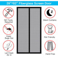 Magnetic Screen Door With Durable Fiberglass Mosquito Mesh Curtain by DailySale