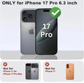 Magnetic Silicone Case for iPhone 17 Pro, Shockproof Protective Cover with Soft Microfiber Lining, Black, 6.3 by Generic