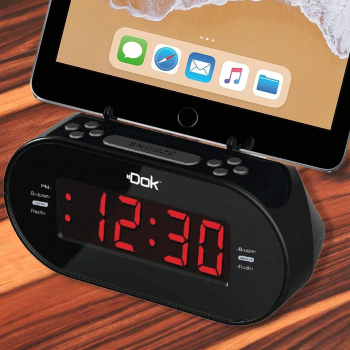 Easy Dok Alarm Clock with Universal Smart Phone Cradle by DailySale