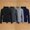 3-Pack Men's Slim-Fit Fleece-Lined Zip Hoodie