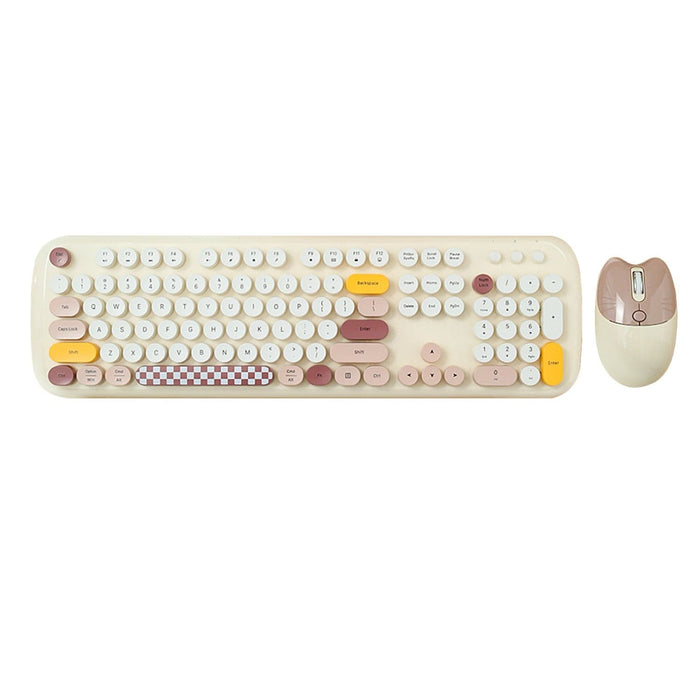 Wireless Keyboard & Mouse Combo - Silent Click, Colorful 104 Keys by Zerodamage Sahara Case LLC