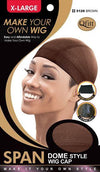 Make your Own Wig X-Large 5128 Brown Dome Span Style Wig Cap
