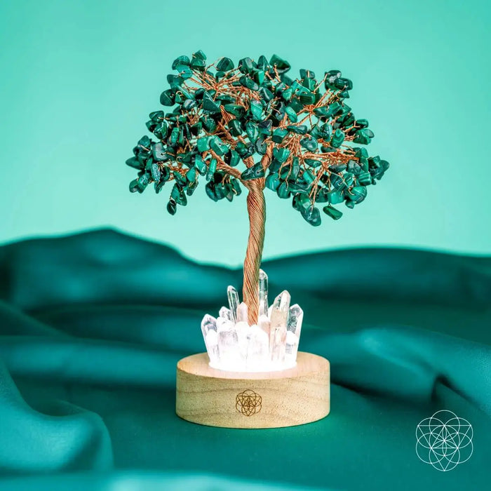 Malachite Anxiety Tree Lamp by Conscious Items
