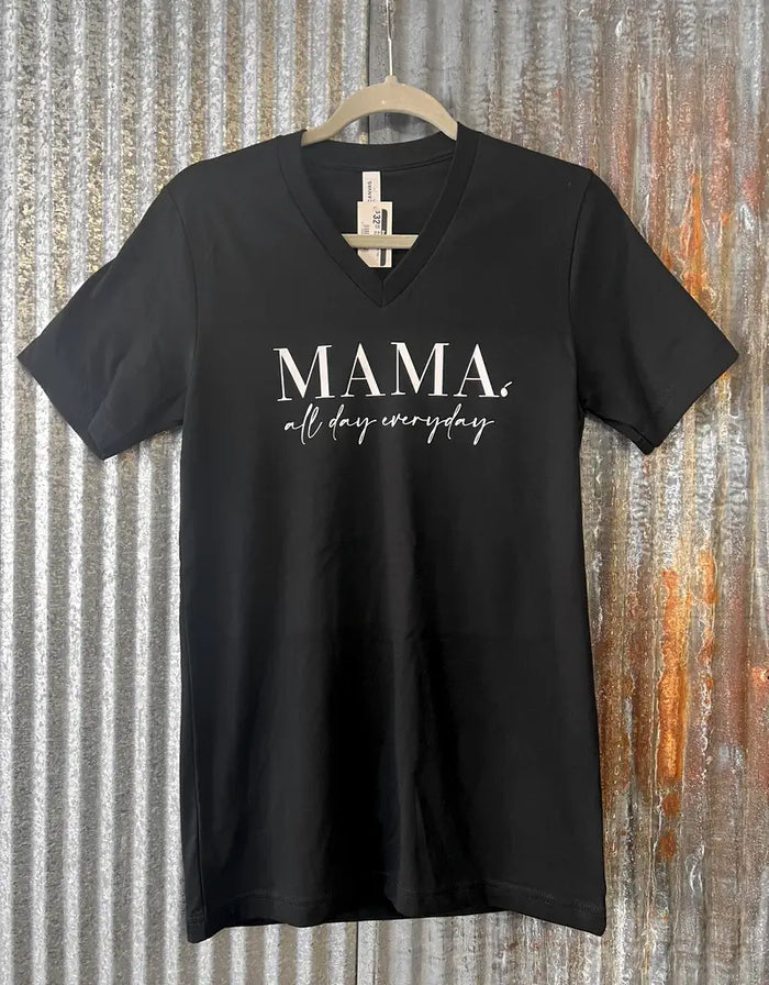 Mama Graphic Tee - Black by Boutique 23