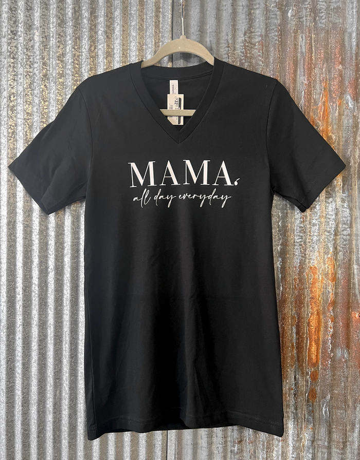 Mama Graphic Tee - Black by Boutique 23
