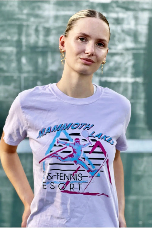 Mammoth Lakes Ski & Tennis Tee by Ace The Moon
