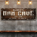 Man Cave My Cave My Rules Sign by Tailored Canvases
