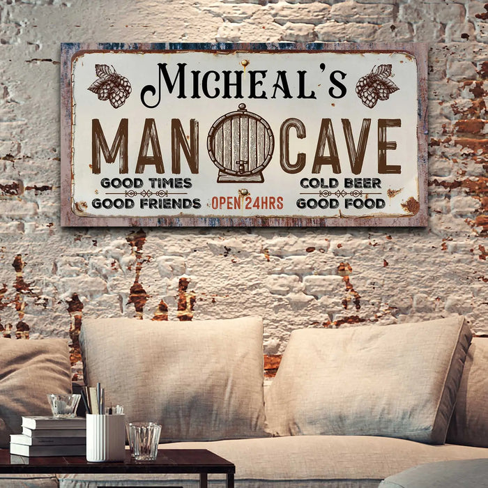 Man Cave Sign III by Tailored Canvases