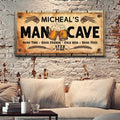 Man Cave Sign IV by Tailored Canvases