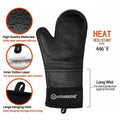 Mandarinne Silicone Oven Mitts and Apron Set by DailySale