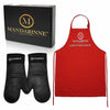 Mandarinne Silicone Oven Mitts and Apron Set