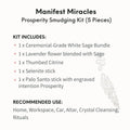 Manifest Miracles - Prosperity Smudging Kit (5 Pieces) by Conscious Items