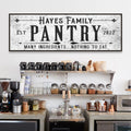 Many Ingredients, Nothing To Eat Pantry Sign by Tailored Canvases