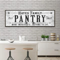 Many Ingredients, Nothing To Eat Pantry Sign by Tailored Canvases