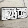 Many Ingredients, Nothing To Eat Pantry Sign by Tailored Canvases