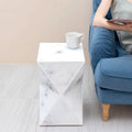Marble End Table Multi-Face Contemporary Nightstand by DailySale